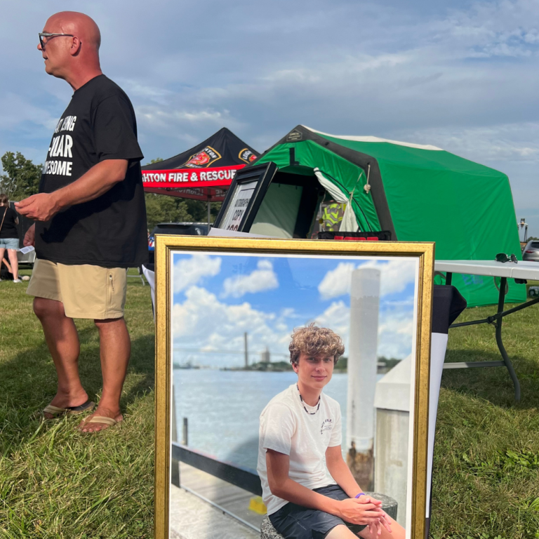 Dustin VerBeek with Max VerBeek picture displayed Dustin VerBeek with Max VerBeek picture displayed